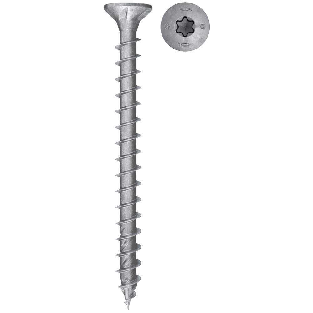 Tornillo de aglomerado con cabeza avellanada y engarce TX. fischer Spain